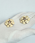 Chanel Gold Flower Pearl CC Clip On Earrings, other view